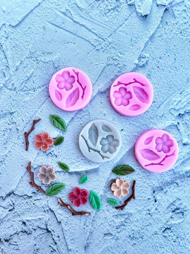 flower and branch silicone mold