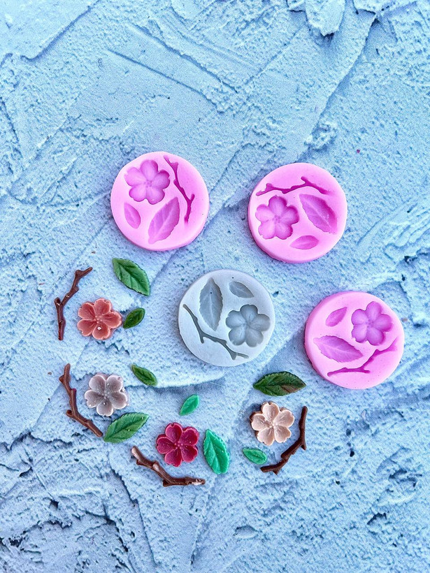 flower and branch silicone mold