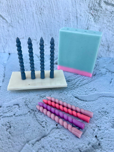 unicorn mini candle with silicone mold