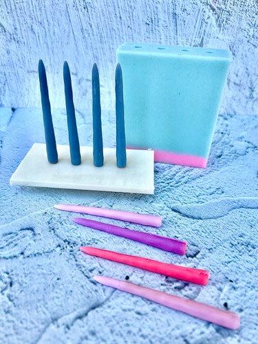 mini candle with silicone mold