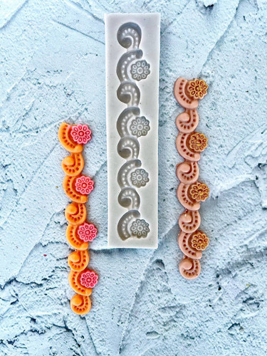 قالب سیلیکونی حاشیه گل هلالی2