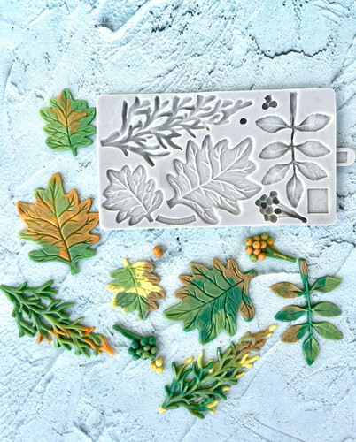 قالب سیلیکونی برگ های بزرگ جنگلی