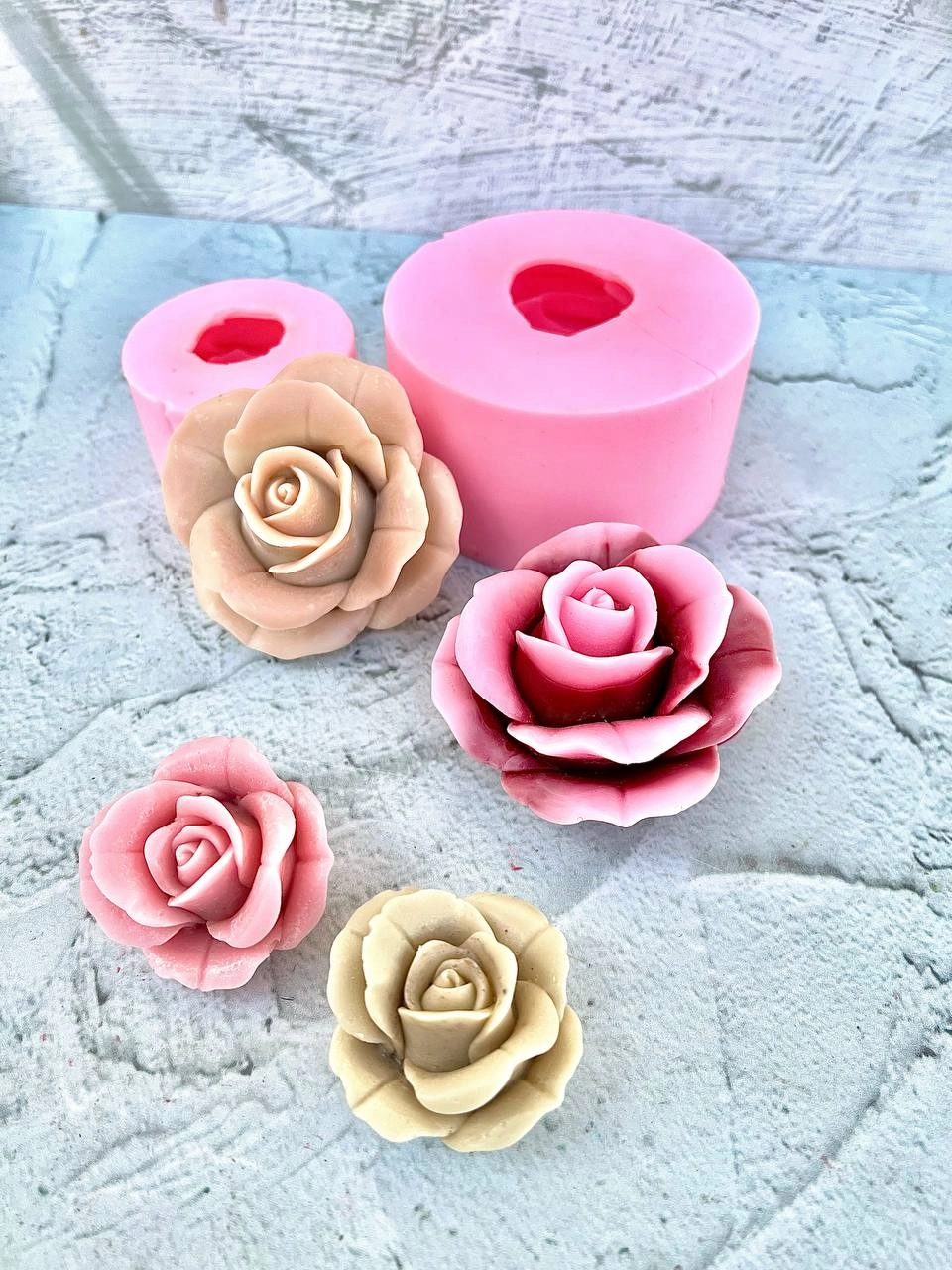 قالب سیلیکونی رز سه بعدی 2