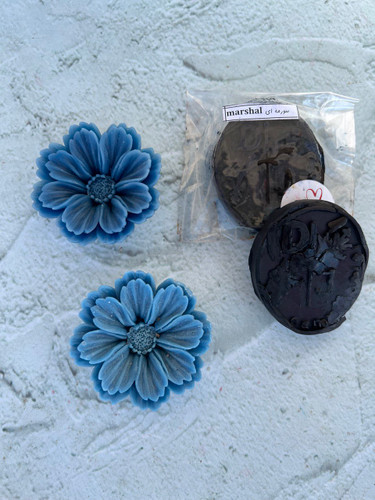 رنگ شمع سورمه ای مدل قرصی - DJ candles