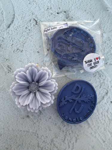 رنگ شمع یاسی مدل قرصی - DJ candles