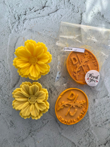 رنگ شمع زرد مدل قرصی - DJ candles