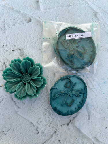 رنگ شمع سبز مدل قرصی - DJ candles