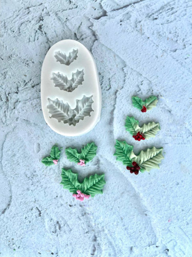 قالب سیلیکونی سه برگ کریسمس