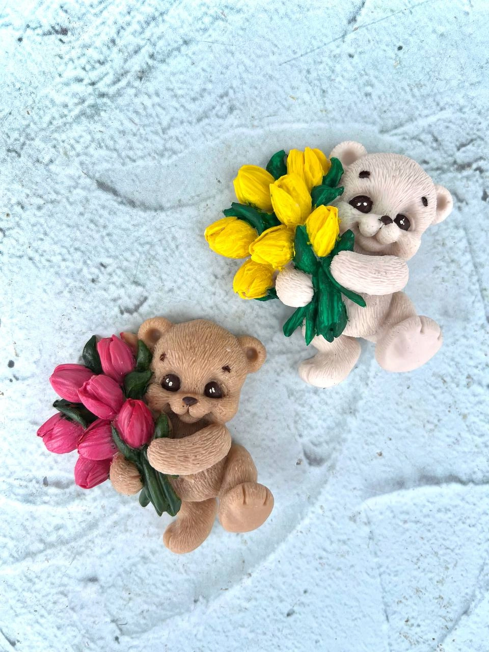 قالب سیلیکونی تدی گل به دست