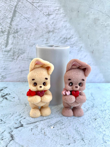 قالب سیلیکونی خرگوش قلب به دست