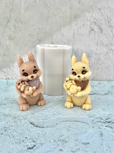 قالب سیلیکونی خرگوش مادر و بچه