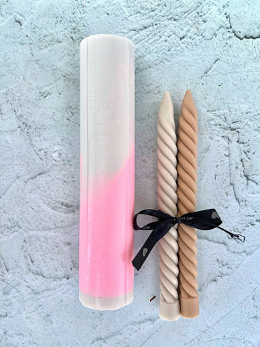 قالب سیلیکونی شمع قلمی پیچدار