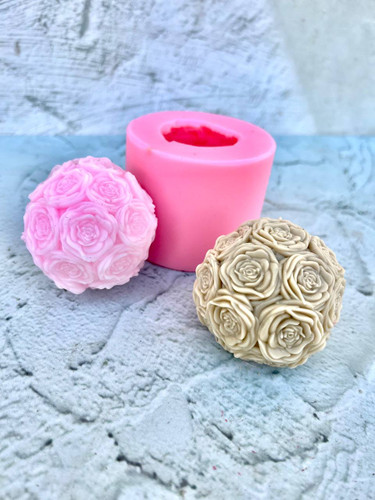 قالب سیلیکونی گوی رز درشت