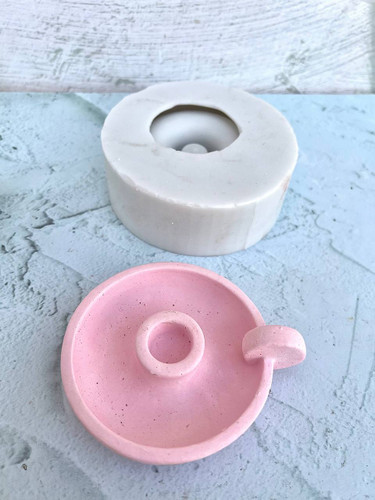 قالب سیلیکونی جا شمعی دسته دار