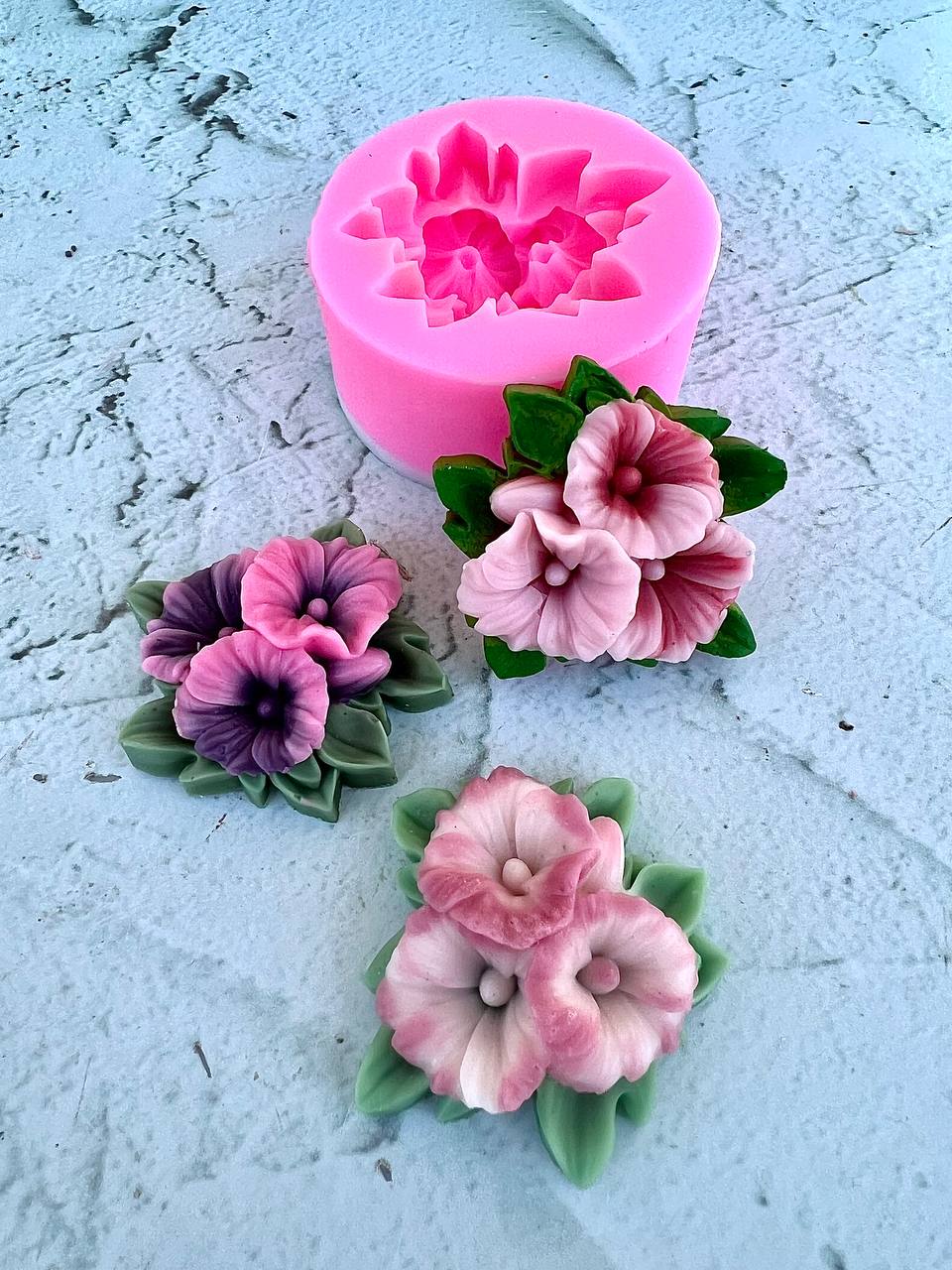 قالب سیلیکونی سه ختمی و برگ