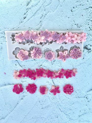 قالب سیلیکونی حاشیه و گل