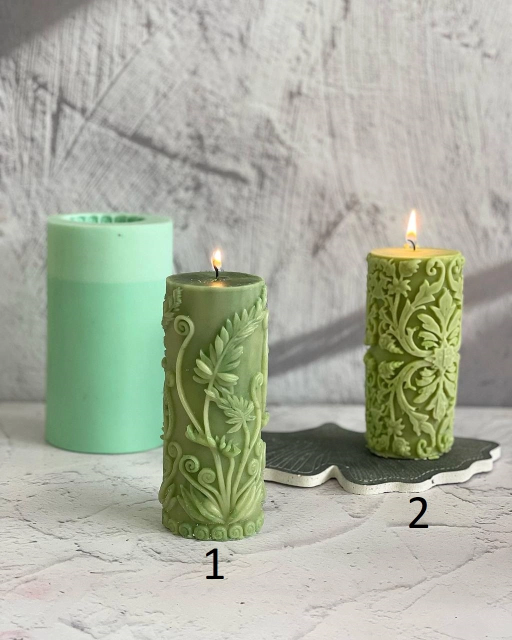 قالب سیلیکونی استوانه طرح دار