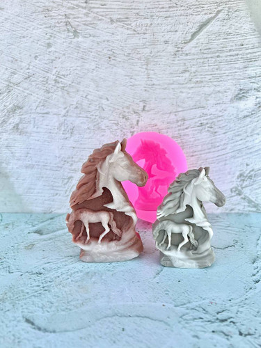 قالب سیلیکونی کتیبه دو اسب