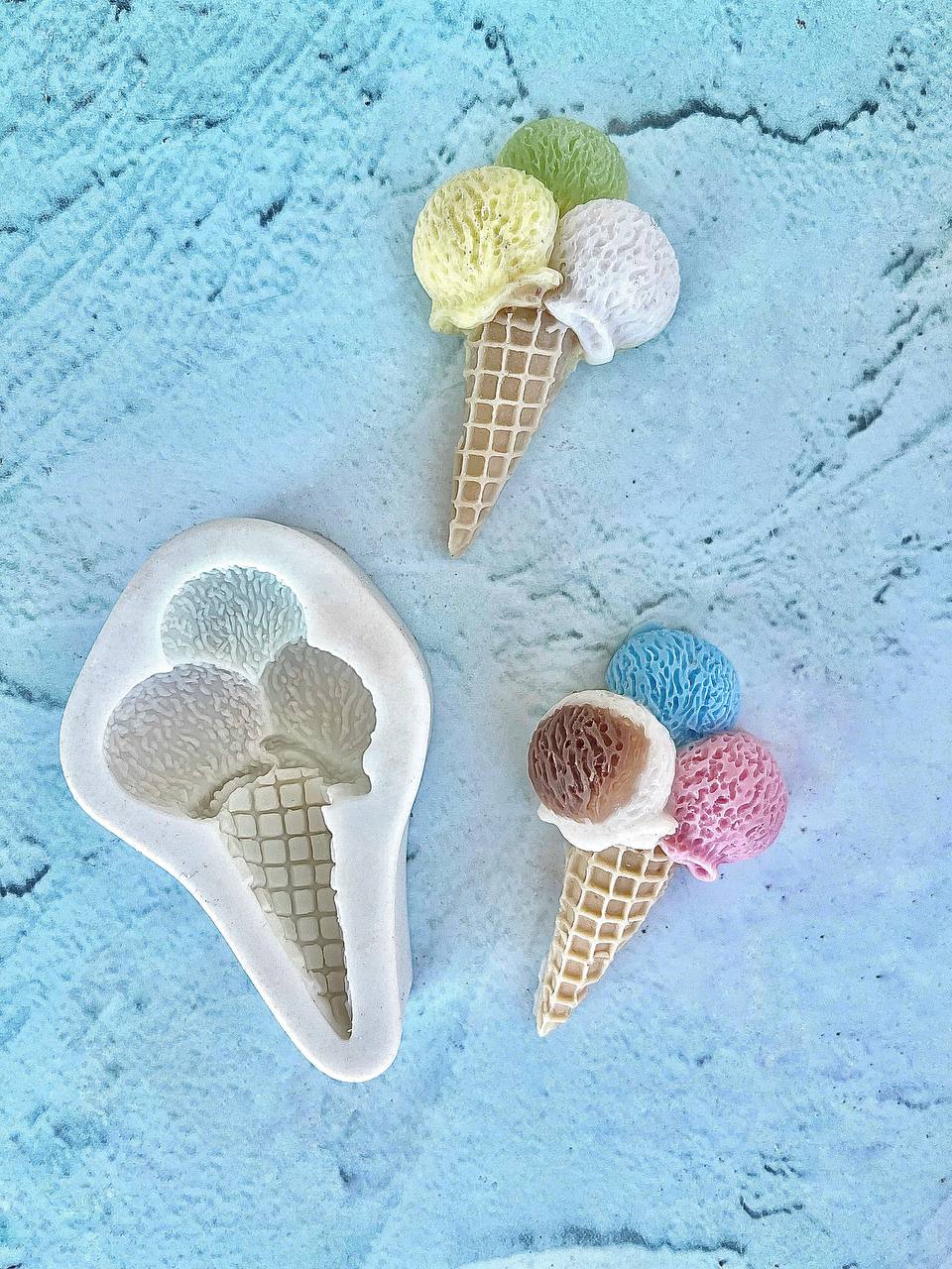 قالب سیلیکونی بستنی سه اسکوپ