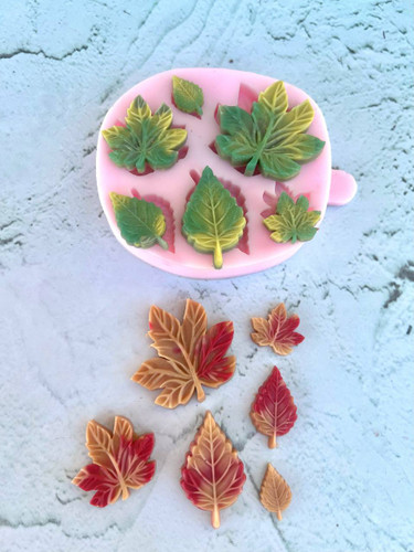 قالب سیلیکونی برگ های پاییزی شش تایی
