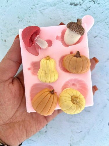 قالب سیلیکونی ست کدو و بلوط و قارچ