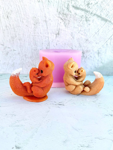 قالب سیلیکونی روباه مادر و بچه