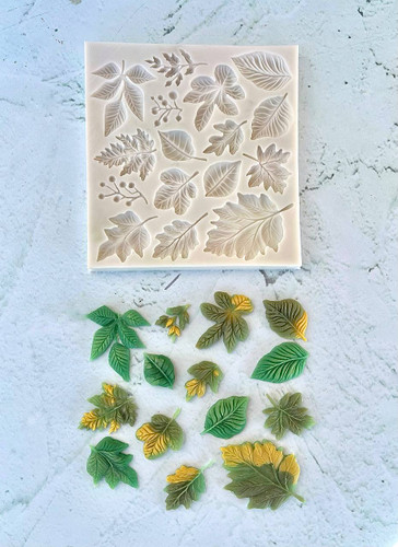 قالب سیلیکونی برگهای پاییزی ژورنالی