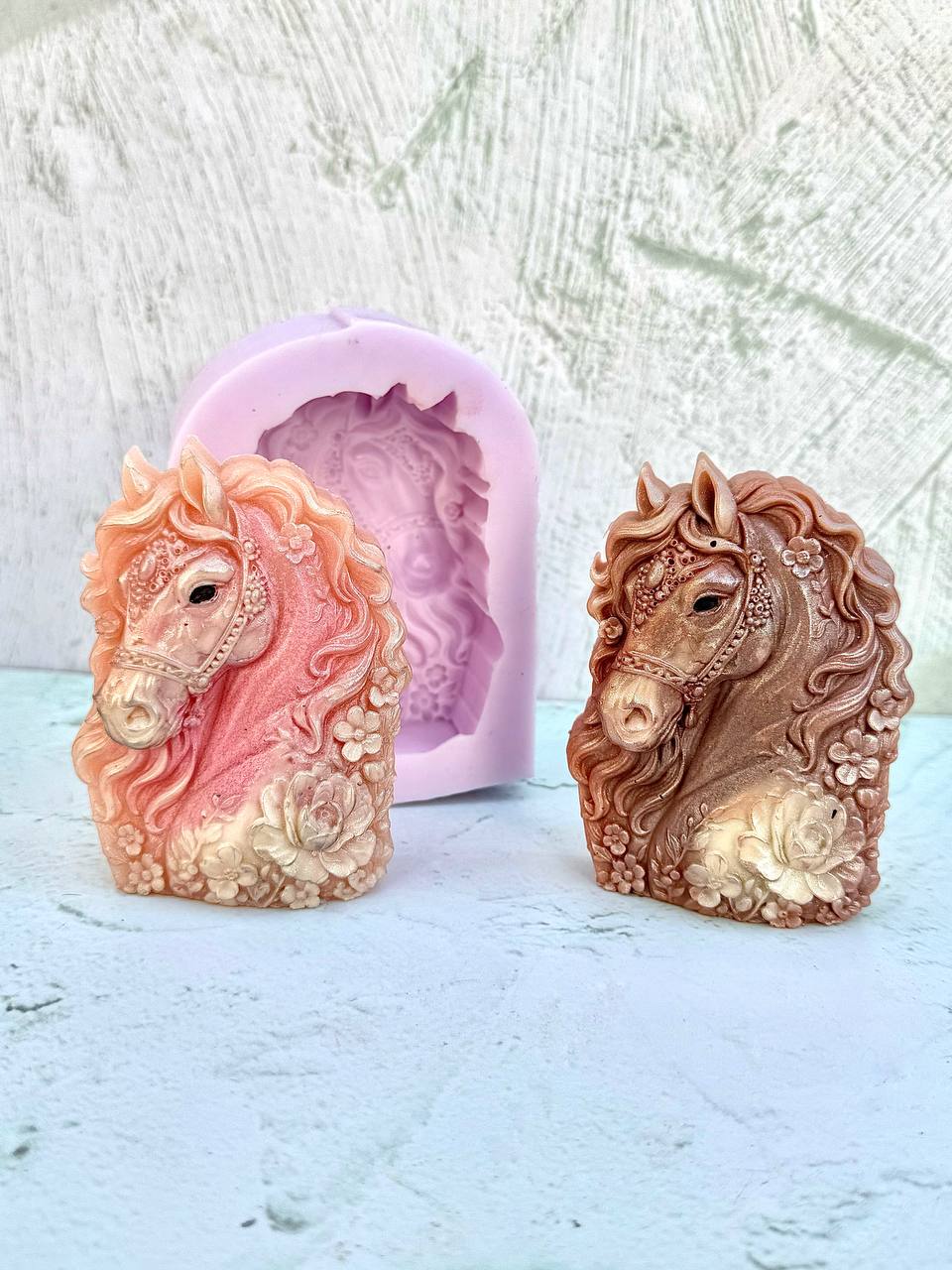 قالب سیلیکونی اسب گلدار