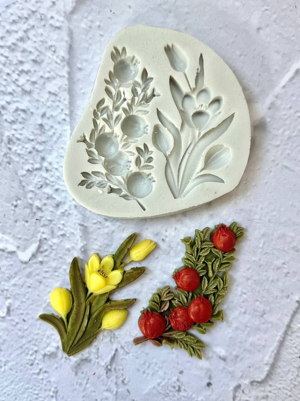 قالب سیلیکونی شاخه انار و لاله