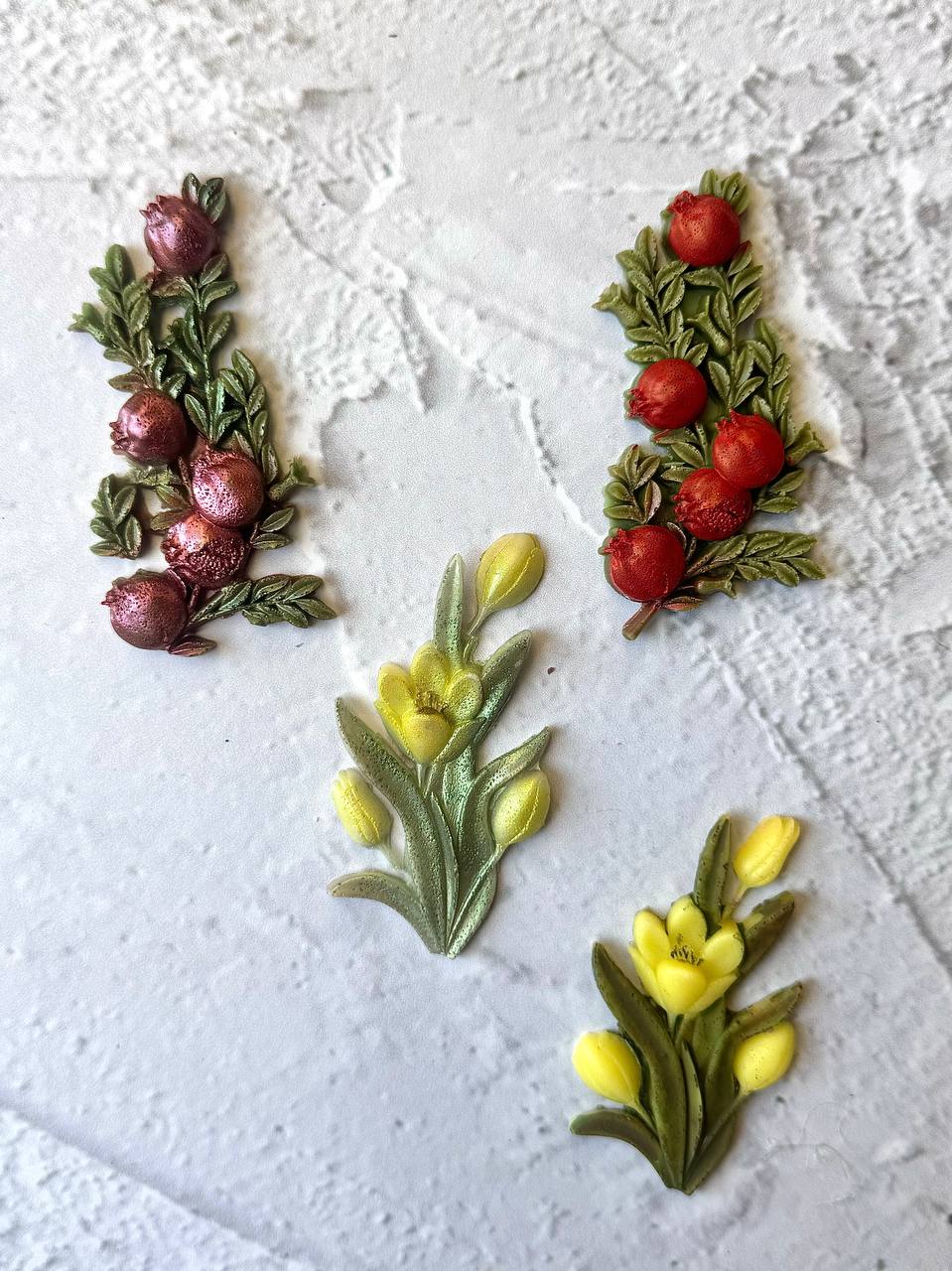 قالب سیلیکونی شاخه انار و لاله