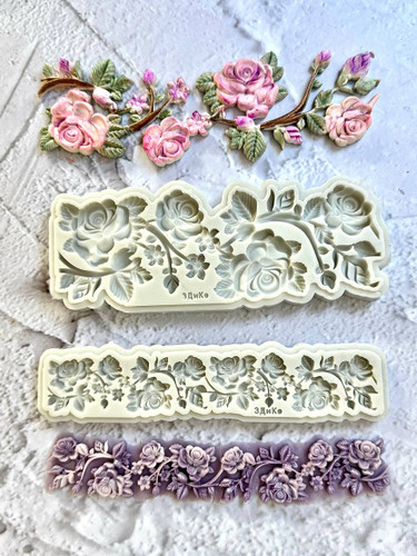 قالب سیلیکونی حاشیه گل رز