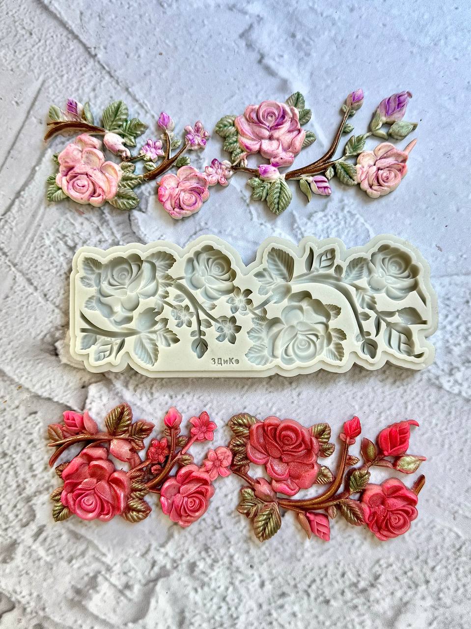 قالب سیلیکونی حاشیه گل رز