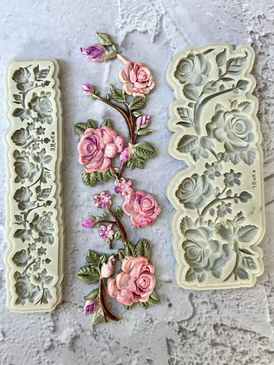 قالب سیلیکونی حاشیه گل رز