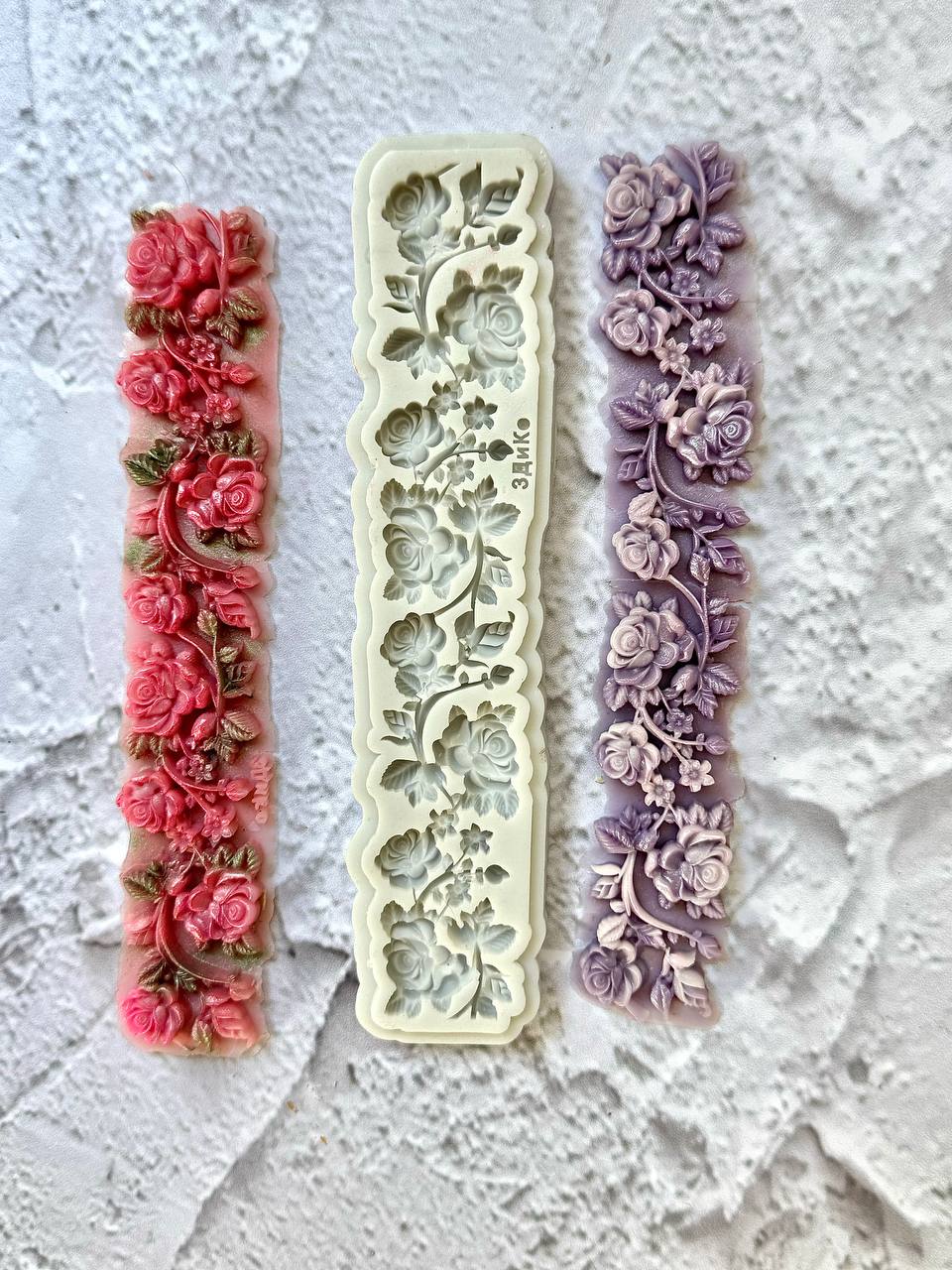 قالب سیلیکونی حاشیه گل رز