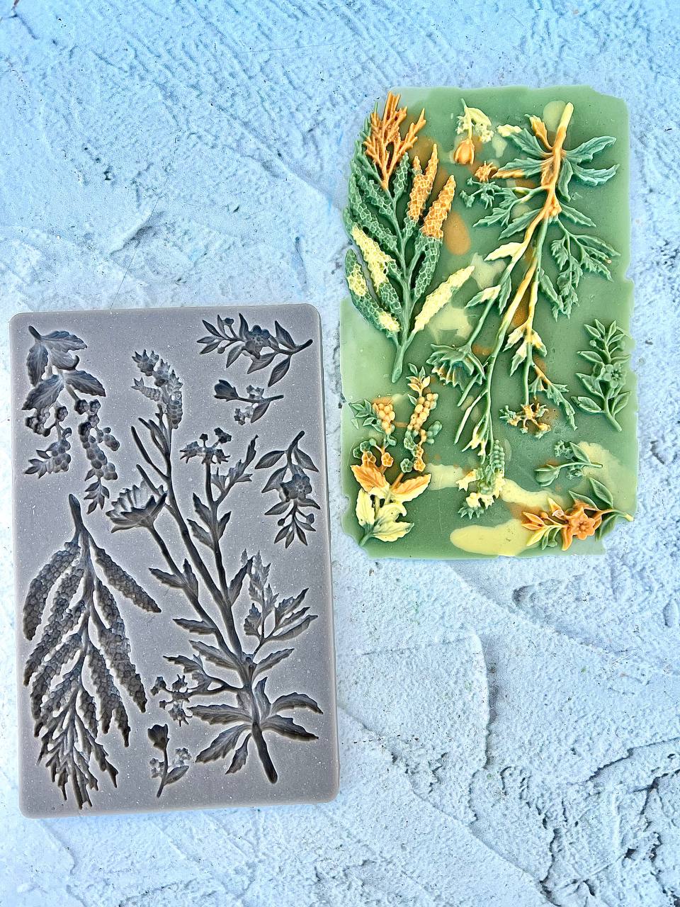 قالب سیلیکونی علف و برگ