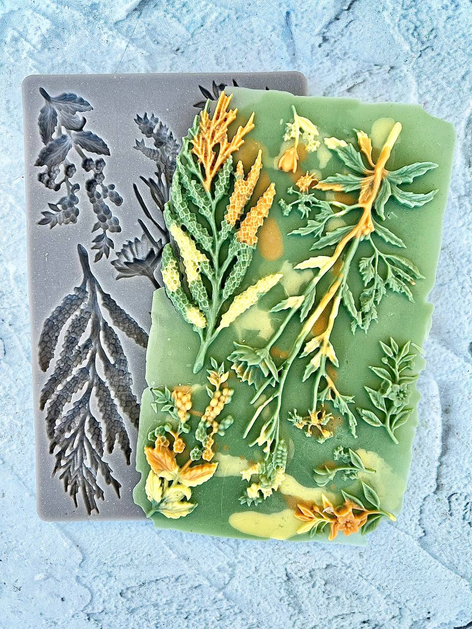 قالب سیلیکونی علف و برگ