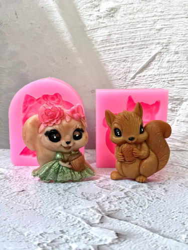 قالب سیلیکونی سنجاب دختر و پسر