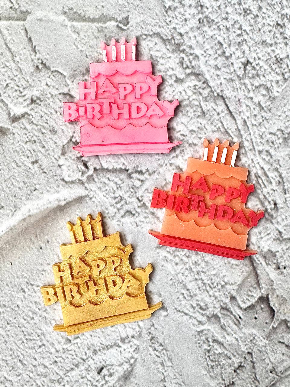 قالب سیلیکونی کیک تولد هپی برث دی