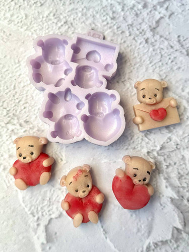 قالب سلیکونی 4تدی قلبی