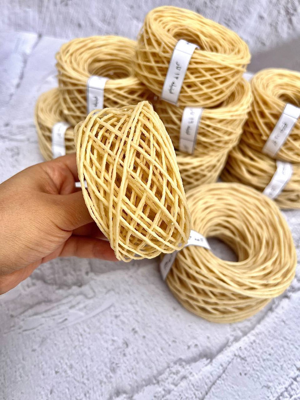 فیتیله موم عسل خورده 25 متری مناسی شمع سازی